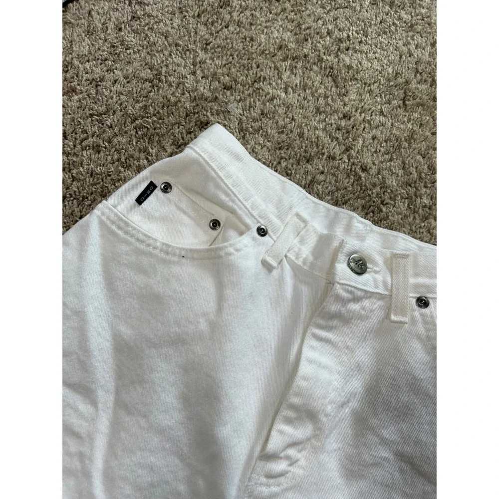 Chic Vintage White High Waisted Denim‎ Shorts Costal 6 100% Cotton 90s Retro
